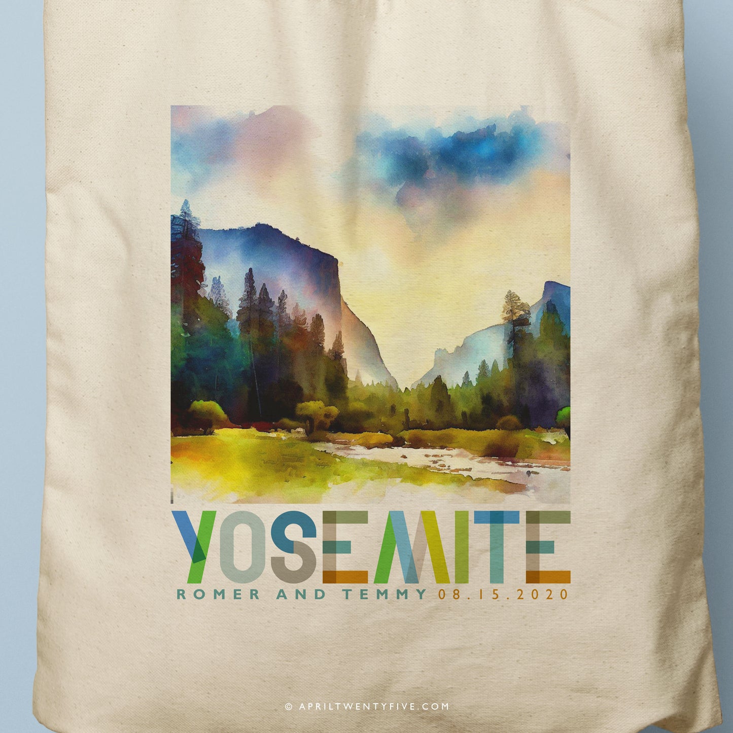 AMITA | Yosemite Watercolor Canvas Tote