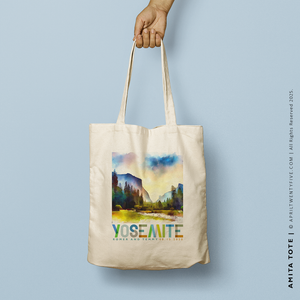 AMITA | Yosemite Watercolor Canvas Tote