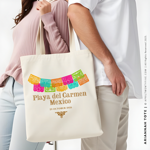 ARIANNAH | Mexican Papel Picado Canvas Tote