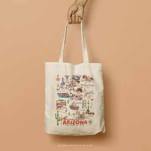 CAMILA | Arizona Canvas Map Tote