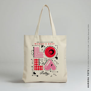 Lola Two - Aurora | Personalized Canvas Tote