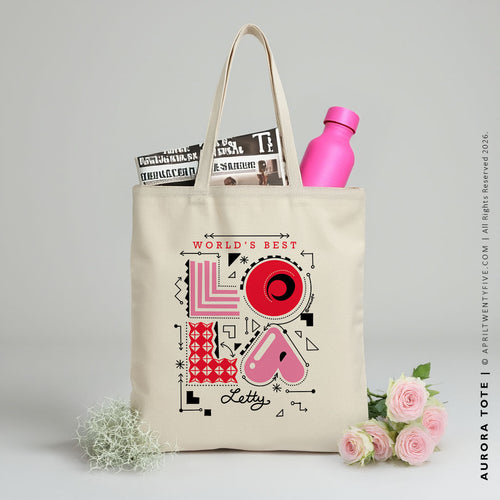 Lola Two - Aurora | Personalized Canvas Tote