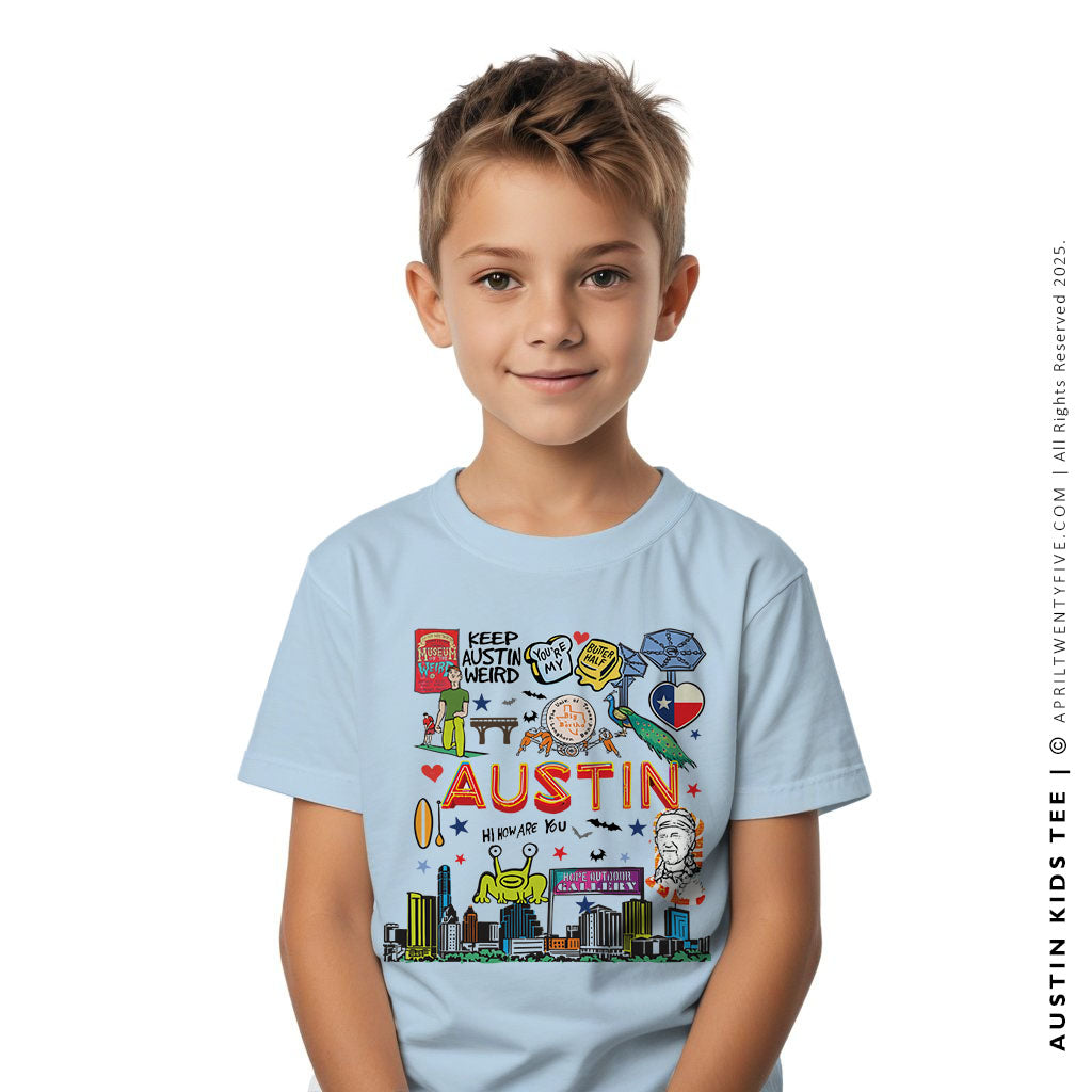 AUSTIN | Kids Tee - Keep Austin Weird Graphic T-Shirt for Austin Lovers