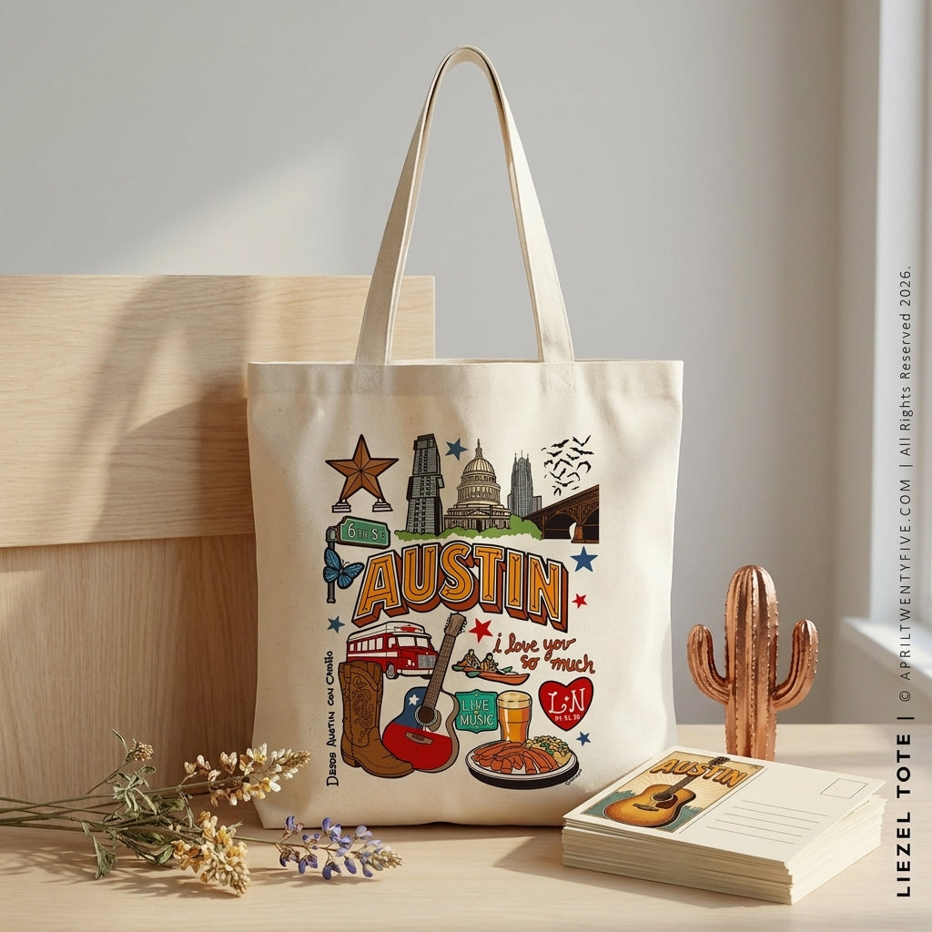 Liezel | Austin Texas Canvas Tote