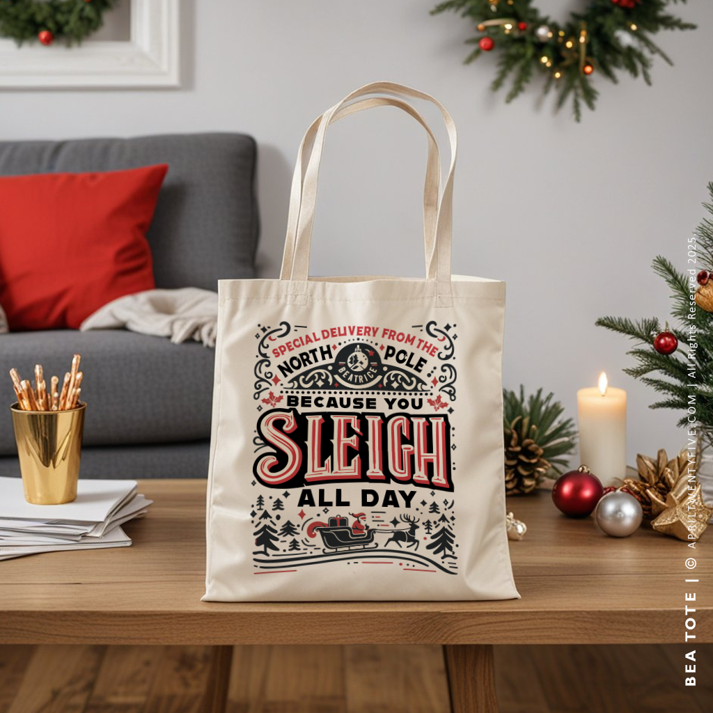 BEA | Christmas Sleigh All Day Canvas Tote