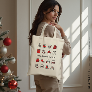 BELL | Baby It's Cold Outside Christmas Canvas Tote