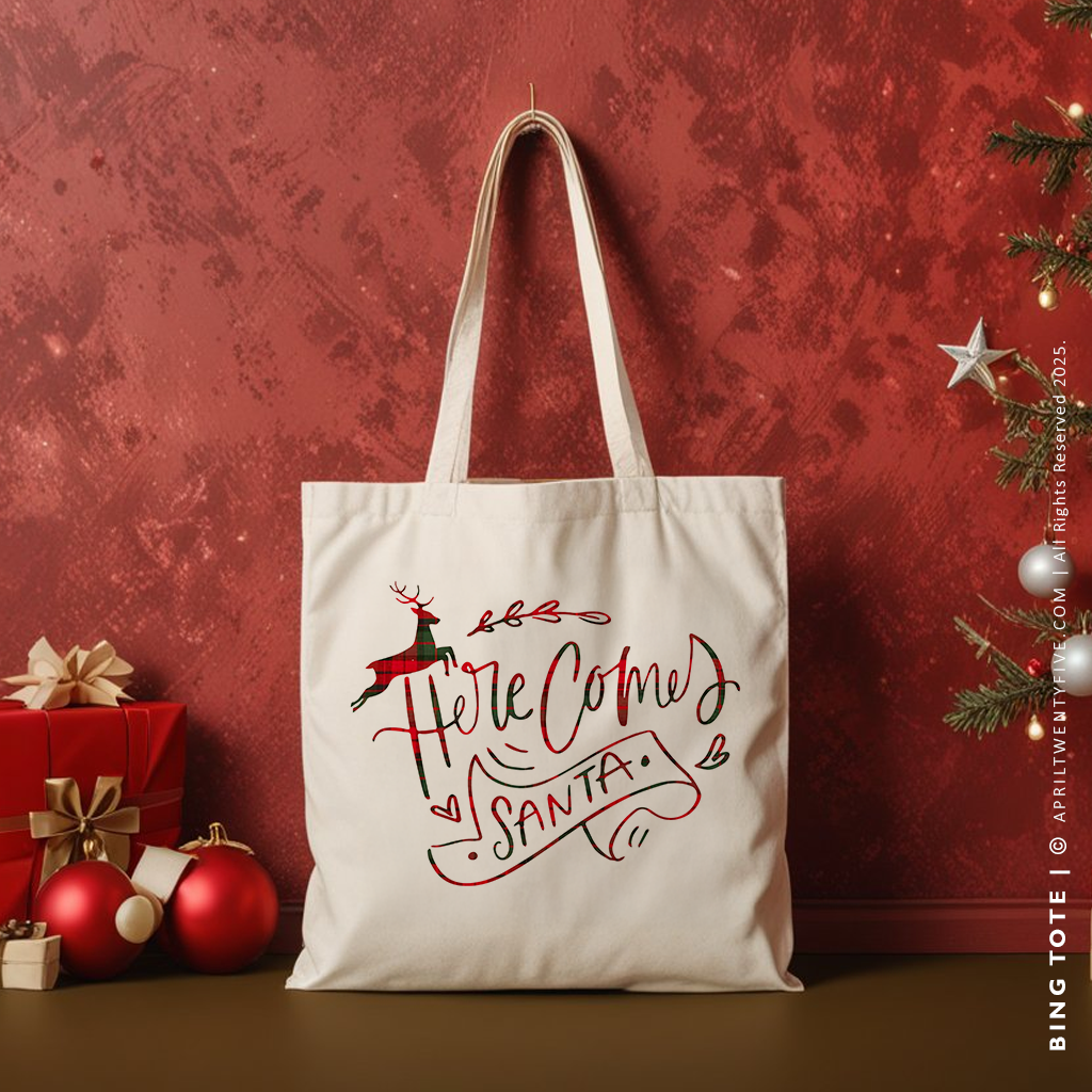 BING | Christmas Canvas Tote