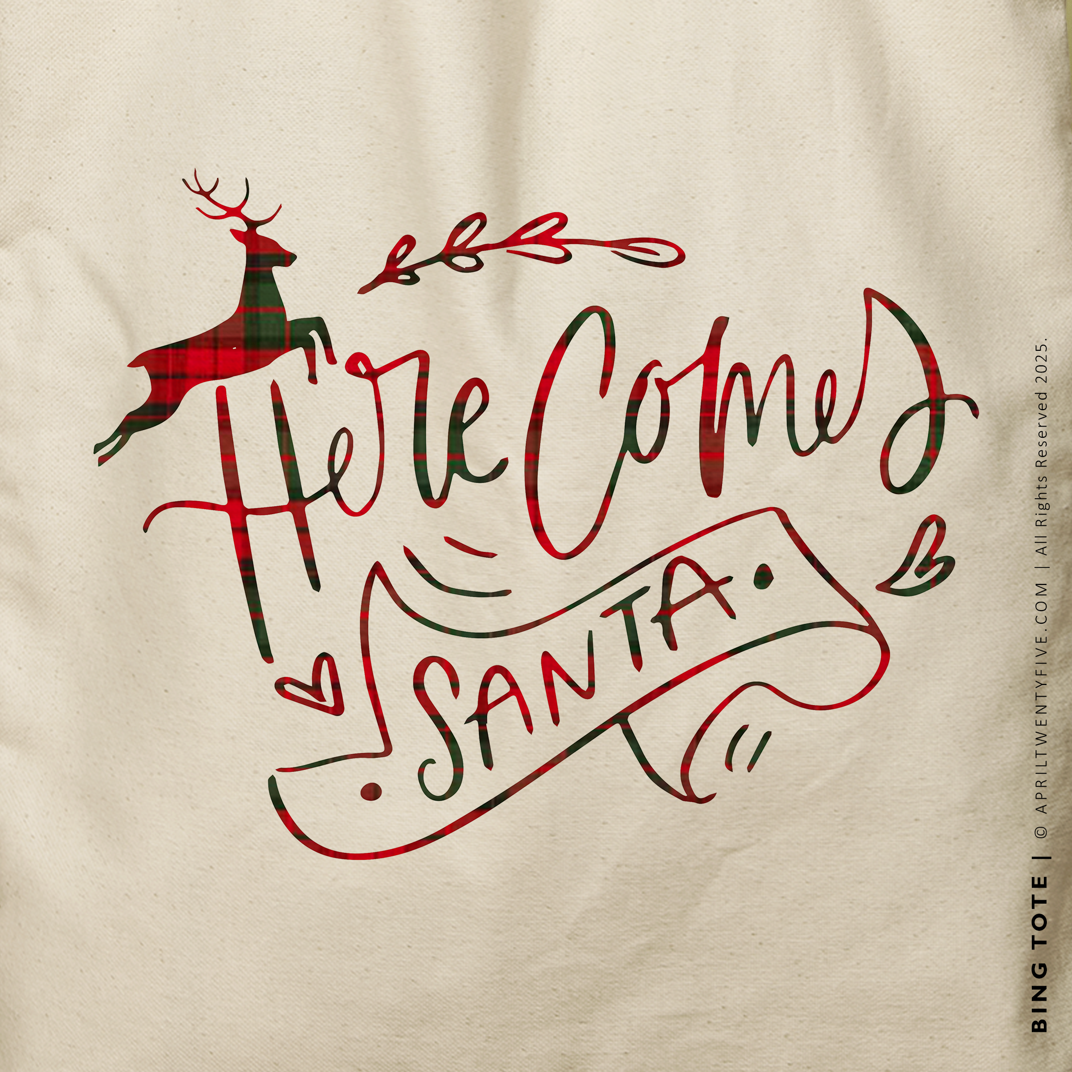 BING | Christmas Canvas Tote