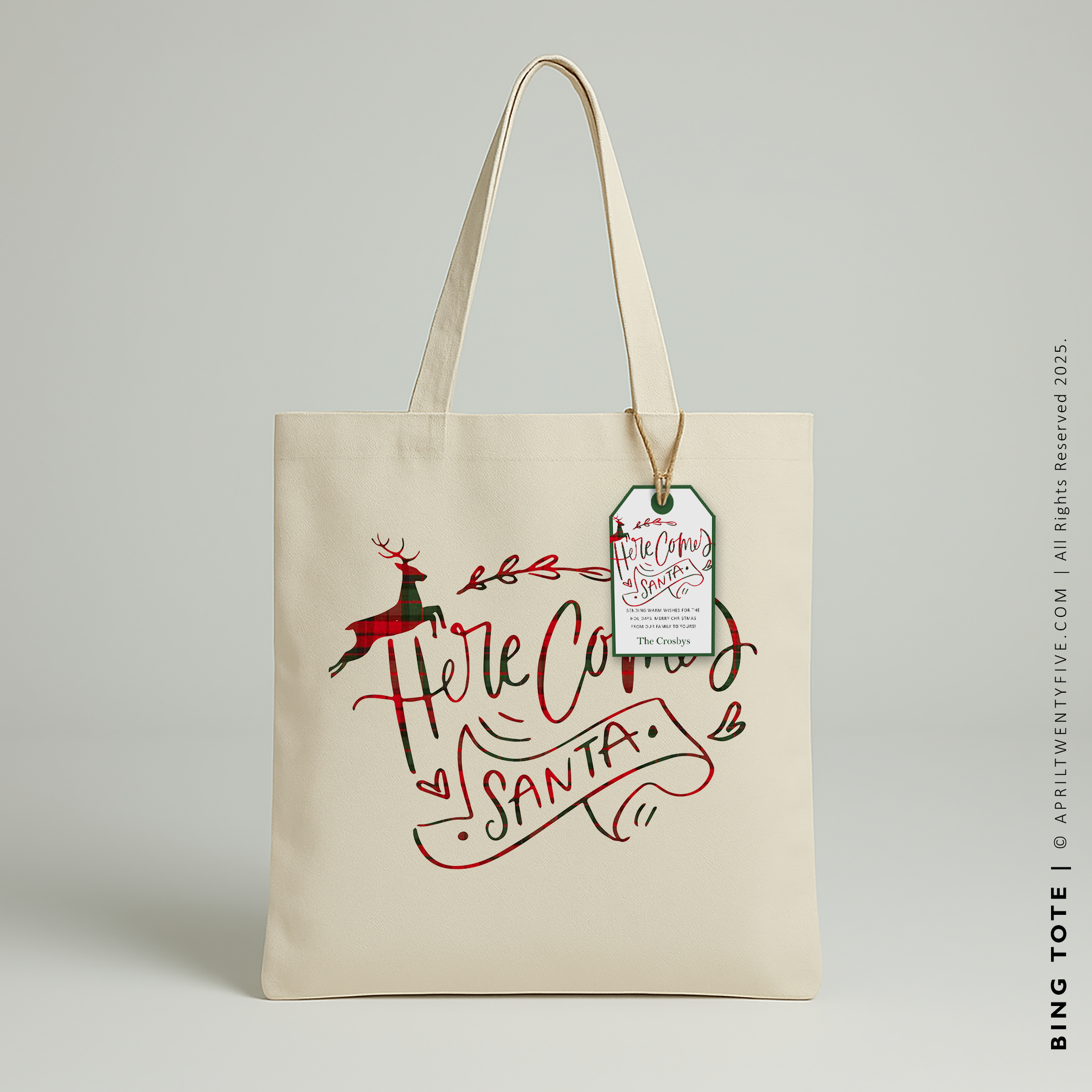 BING | Christmas Canvas Tote