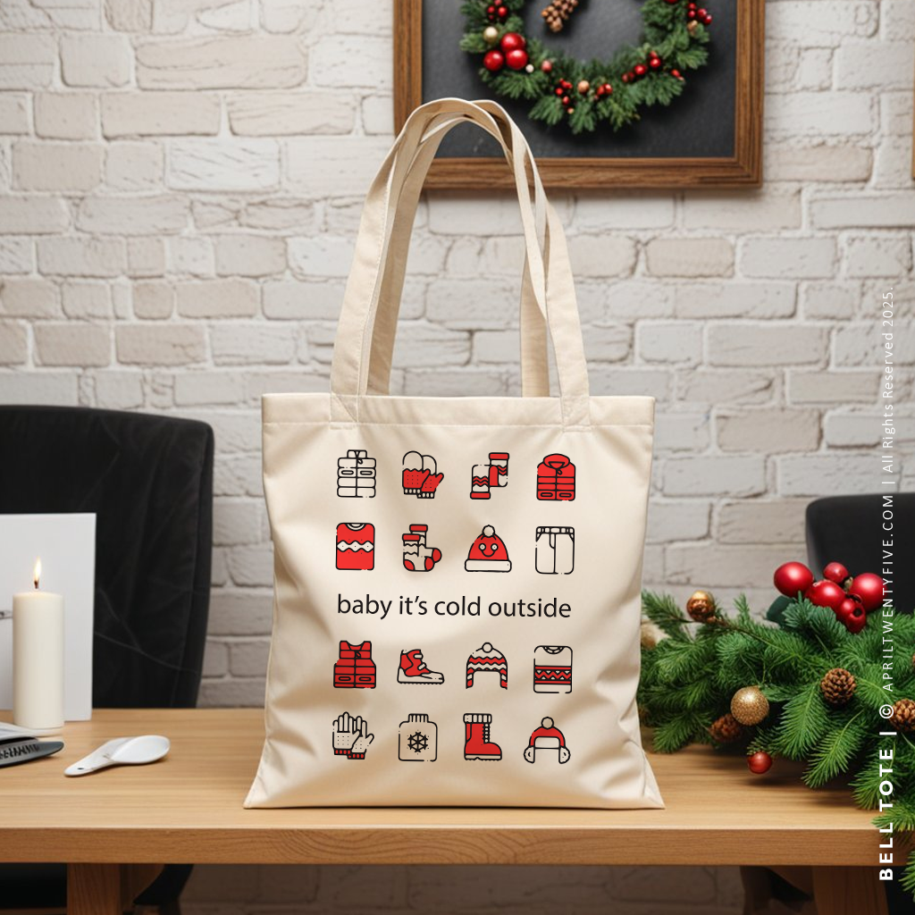 BELL | Baby It's Cold Outside Christmas Canvas Tote