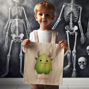 MONSTER DENNIS | Halloween Canvas Tote