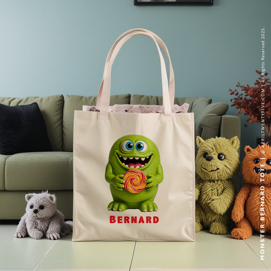 MONSTER BERNARD | Halloween Canvas Tote
