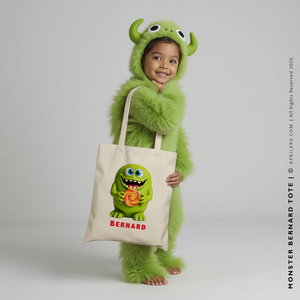 MONSTER BERNARD | Halloween Canvas Tote