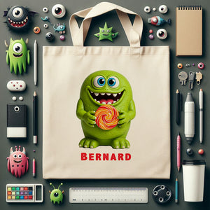 MONSTER BERNARD | Halloween Canvas Tote