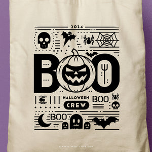 BOO CREW TWO | Halloween Canvas Tote