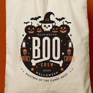 BOO CREW THREE | Halloween Canvas Tote