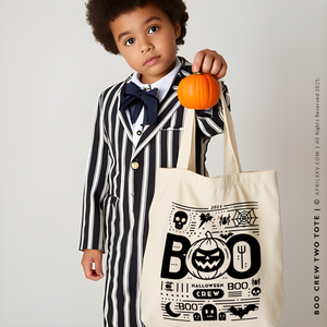 BOO CREW TWO | Halloween Canvas Tote