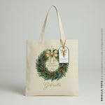 Load image into Gallery viewer, BRIELLE | Personalized Holiday Wreath Tote
