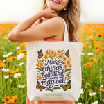 Load image into Gallery viewer, BUTTERFLY WEED | Wildflowers of Wisconsin Tote
