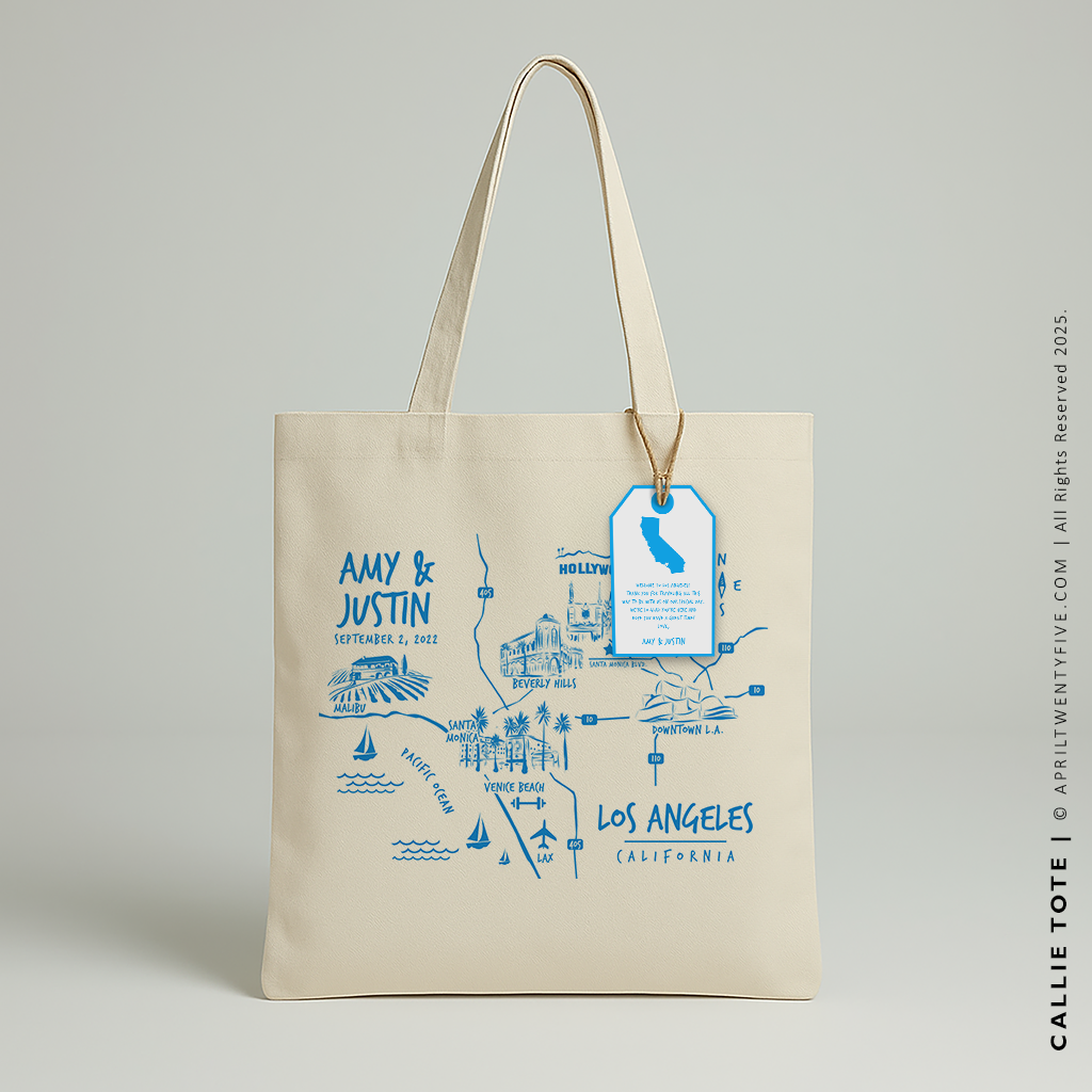 CALLIE | Los Angeles California Map Tote