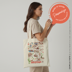 Load image into Gallery viewer, CAMILA | Arizona Canvas Map Tote
