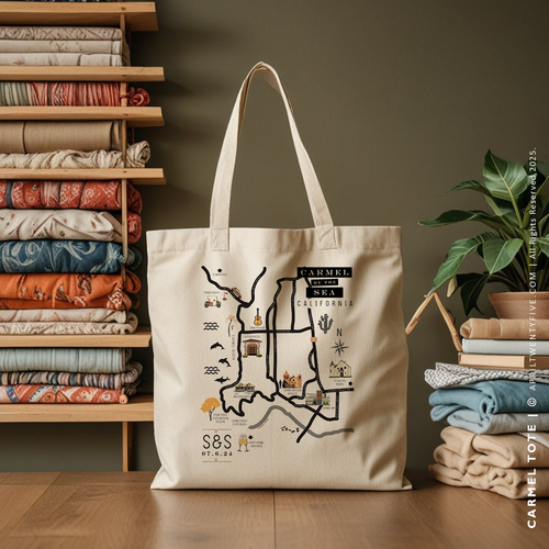 CARMEL | Carmel by the Sea, California Map Tote