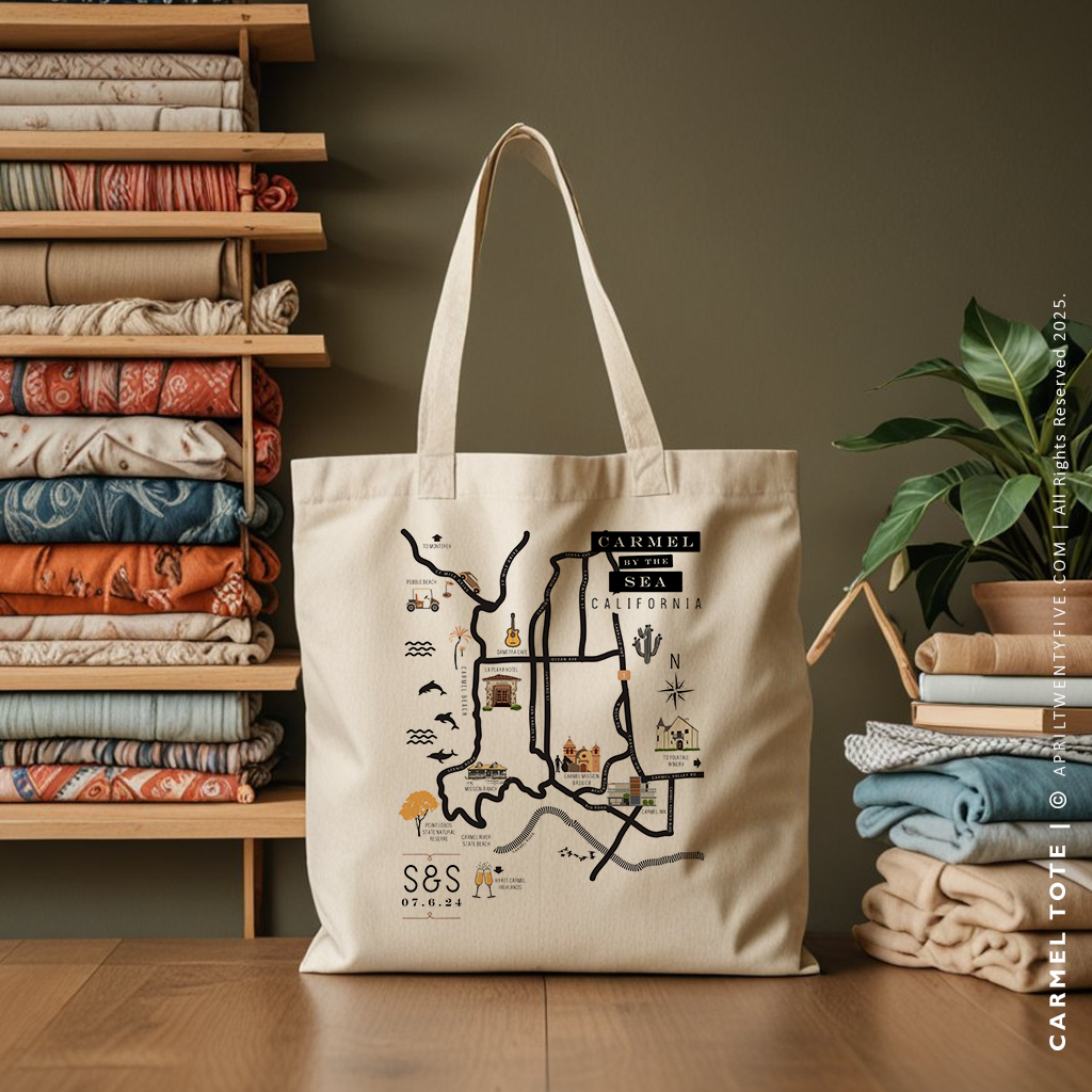 CARMEL | Carmel by the Sea, California Map Tote