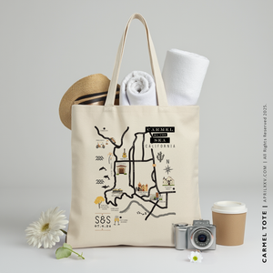 CARMEL | Carmel by the Sea, California Map Tote
