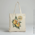 Load image into Gallery viewer, CECILIA | Lemon Canvas Tote
