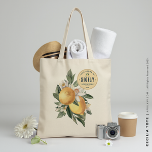 CECILIA | Lemon Canvas Tote