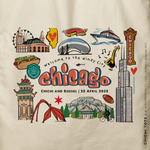 Load image into Gallery viewer, CHICHI | Chicago, Illinois Canvas Tote
