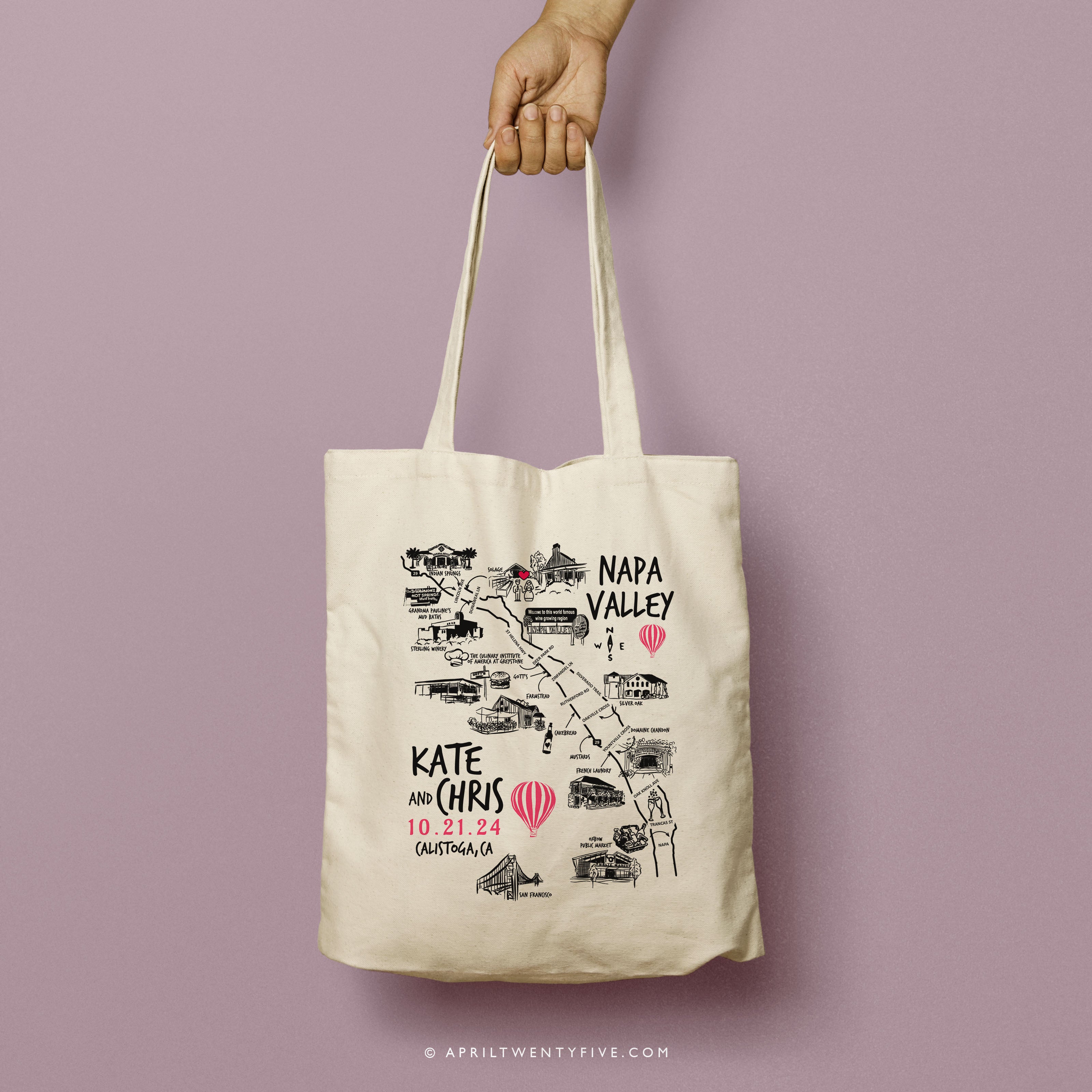 CHRIS | Napa Valley Map Tote