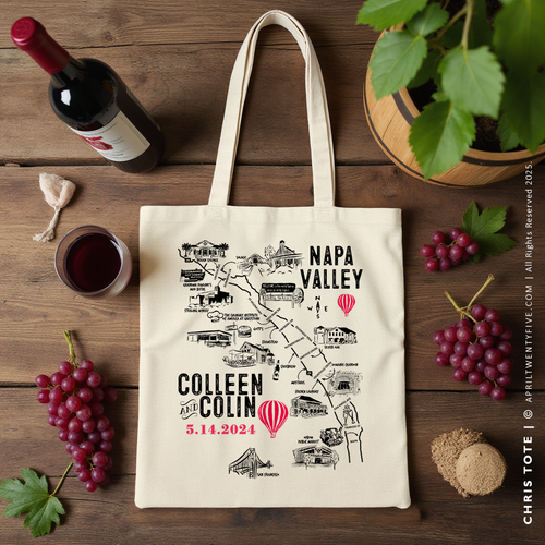 CHRIS | Napa Valley Map Tote