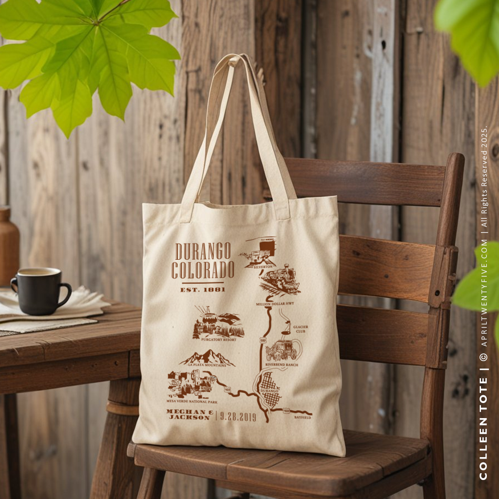COLLEEN | Durango, Colorado Map Tote