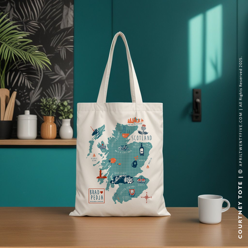 COURTNEY | Scotland Map Tote