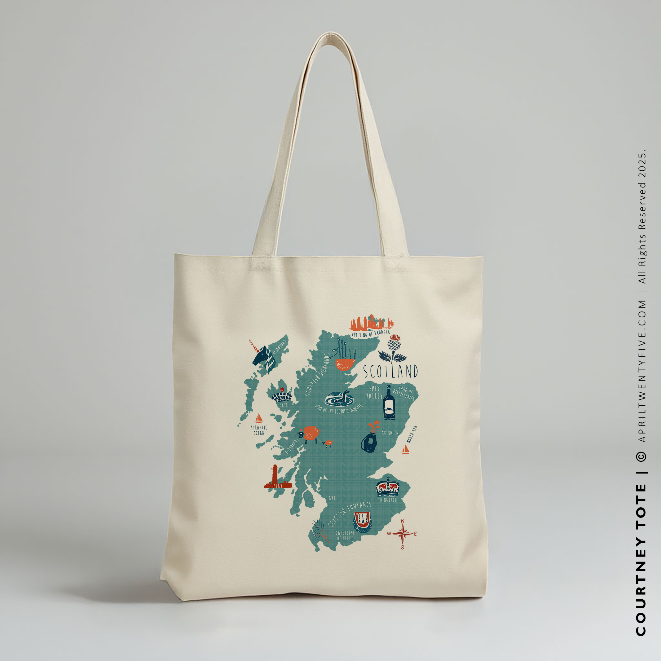 COURTNEY | Scotland Map Tote