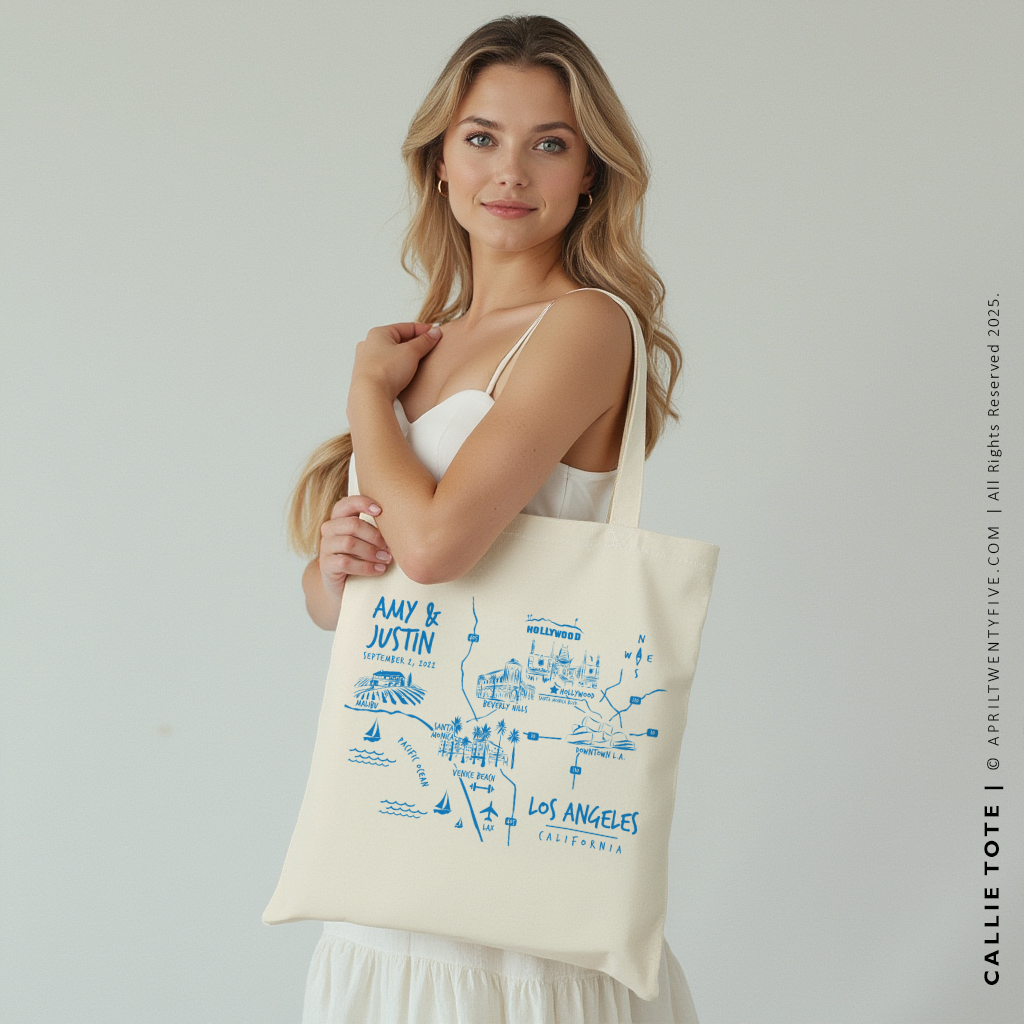 CALLIE | Los Angeles California Map Tote