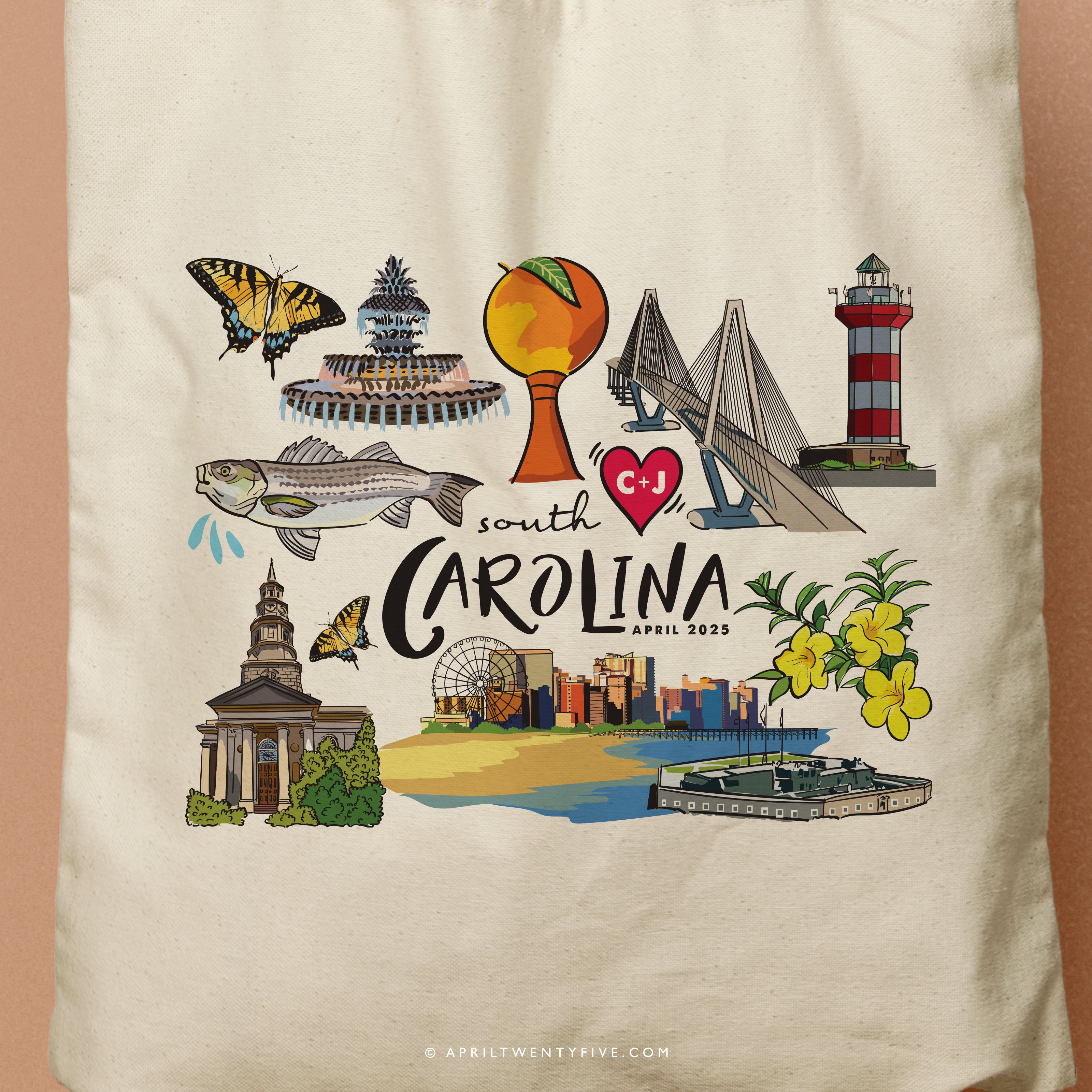 CHARLIE | South Carolina Canvas Tote