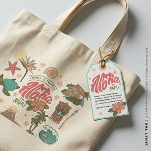Janey | Oahu Hawaii Canvas Tote