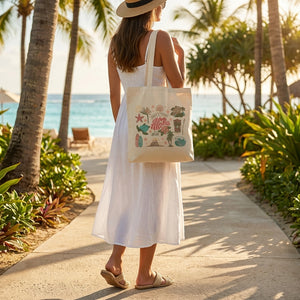 Janey | Oahu Hawaii Canvas Tote