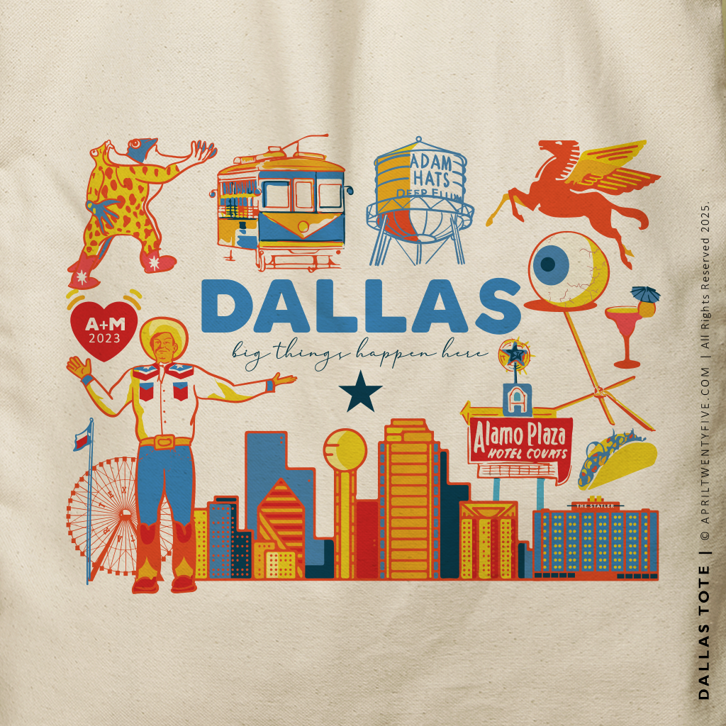 DALLAS | Dallas, Texas Canvas Tote