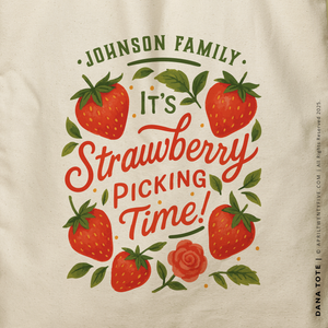DANA | Strawberry Picking Tote (Personalized)