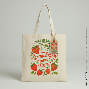 DANA | Strawberry Picking Tote (Personalized)