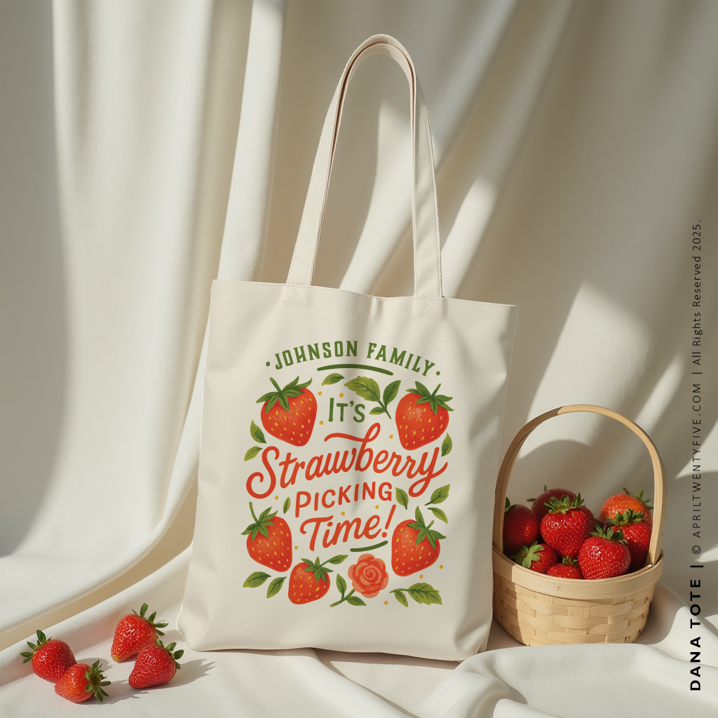 DANA | Strawberry Picking Tote (Personalized)