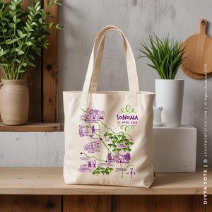 DIVYA | Sonoma, California Map Tote