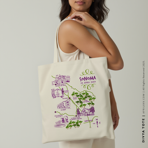 DIVYA | Sonoma, California Map Tote