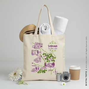 DIVYA | Sonoma, California Map Tote