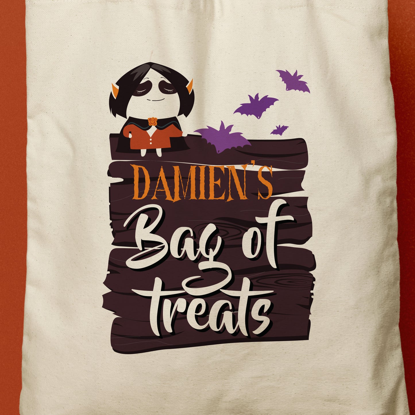 DAMIEN | Personalized Bag of Treats Canvas Tote