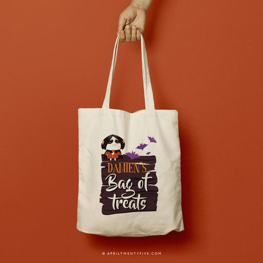 DAMIEN | Personalized Bag of Treats Canvas Tote