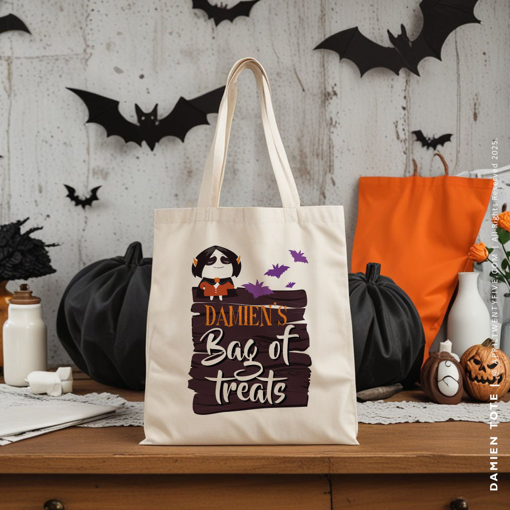 DAMIEN | Personalized Bag of Treats Canvas Tote
